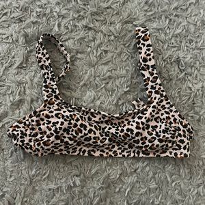 leopard print pink bikini top